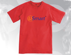 红色圆领广告衫