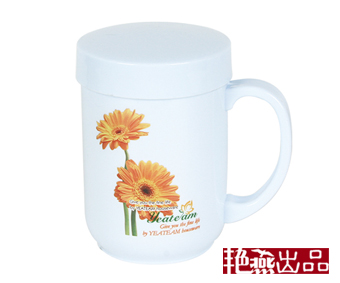 双层保温广告杯-米白色