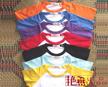 纯棉儿童圆领空白T恤