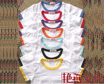 纯棉儿童圆领空白T恤