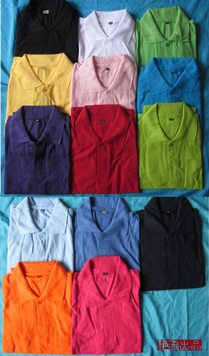 AB棉翻领空白T恤